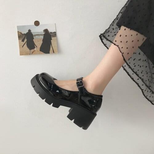 Shoes lolita shoes women Japanese Style Mary Jane Shoes Women Vintage Girls High Heel Platform shoes College Student big size 40