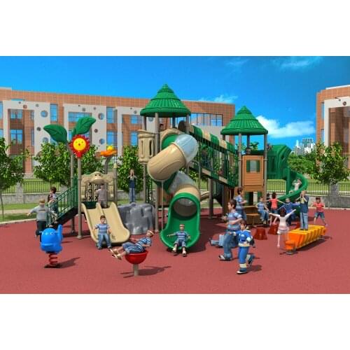 Woods series amusement outdoor playground YLW021,school/kindergarten/park/community plastic slide equipment