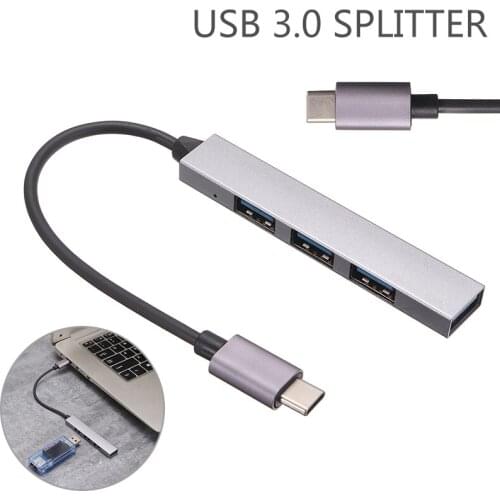 Ultra-Thin Type-C USB 3.1 to USB 2.0 Hub Expander OTG Interface Computer Parts Multi Ports Power Connector Splitter for Laptop