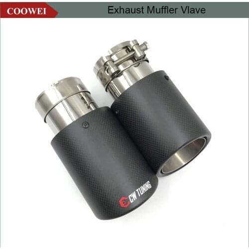 1PCS Universal Carbon Fiber Exhaust Tip/Muffler pipe For BM-W BENZ Exhaust Pipe