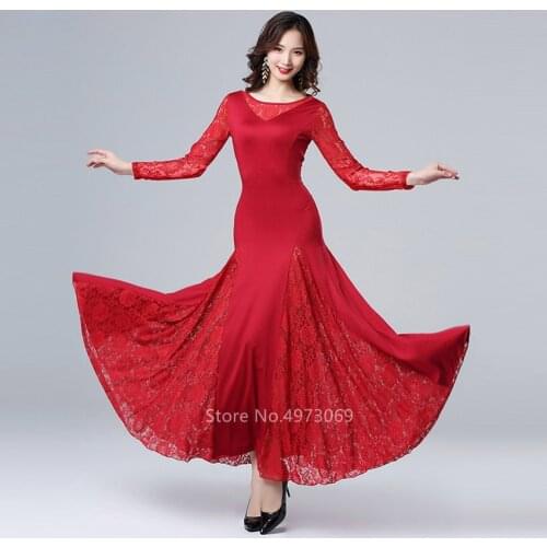 Lace Women Spanish Flamenco Girls Competition Stitching Gypsy Modern Ballroom Performance Belly Dance Wear Sexy Dress Vestido