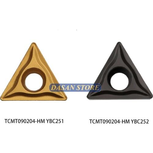 10PCS TCMT090204 TCMT110204 TCMT16T308 HM YBC251 YBC252 High Quality Carbide Inserts Lathe Turning Blade Cutter TOOL for Steel