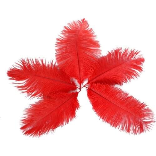 20-25cm Red Beautiful cheap Ostrich Feathers for DIY Jewelry Craft Making Wedding Party Decor Accessories Wedding Decoration