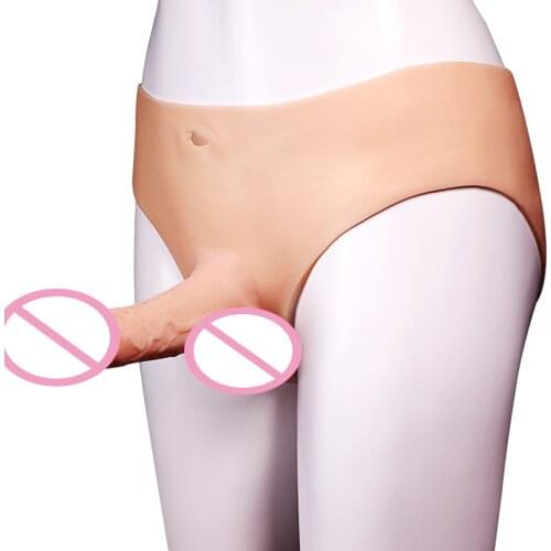 2020 New Silicone Dildo Panties For Lesbian Strapon Dildo Sex Toys For Woman Masturbation Device Realistic Dildo Penis Pants