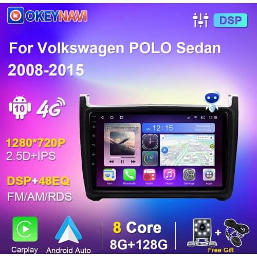 Car Radio for Volkswagen POLO Sedan 2008-2015 Android Autoradio Carplay Multimedia Video DVD Player Touch Screen Audio for Cars