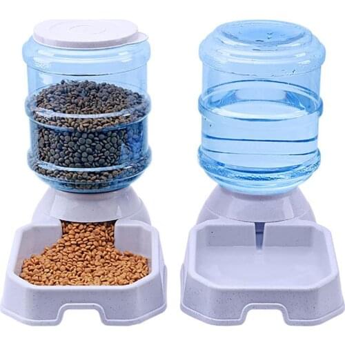1Pc Practical 3.8L Automatic Pet Feeder Large Capacity Water Food Holder Dog Drinking Bowl Pet Supply Accessories