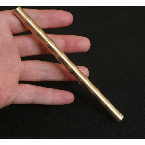 Bamboo-type Removable Brass Pen Metal Gel Pen Fine Thread Connection Polished Rollerball Pen Stationery Supply