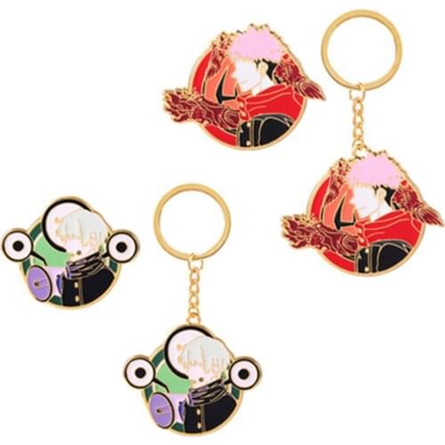 Anime Jujutsu Kaisen Fushiguro Megumi Keychain Cool Cartoon Figure Gojo Satoru Pendant Key Chain for Women Men Keyring Jewelry