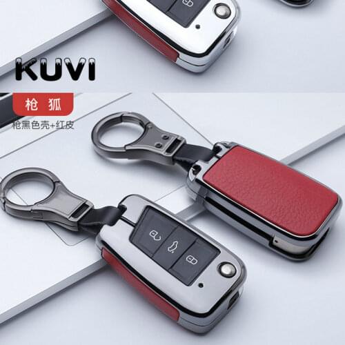 Leather Key Case Key Cover For Volkswagen vw Golf 7 GTI R MK7 Tiguan For Skoda Octavia A7 Karoq For Seat Leon Ibiza Key Portect