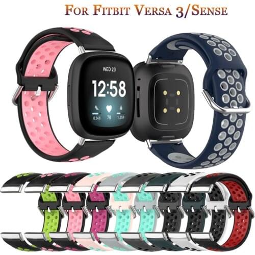 Colorful Bracelet Wrist Strap For Fitbit Versa 3/Sense Smart Watch Band For Fitbit Versa3 Wristband Sport Soft Silicone Straps