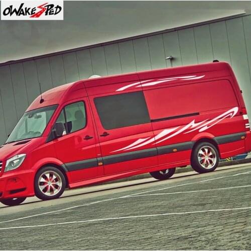 For-Mercedes Benz Sprinter Car Long Side Stripes Decor Stickers Car Body Door DIY Vinyl Decal Auto Sports Styling Accessories