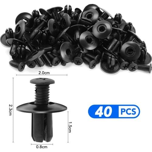 40pcs Car Bumper Fender 8mm Hole Rivets Fasteners Clips for Mercedes-Benz W168 W169 W176 W177 W190 W205 W210 W222 C180 C200