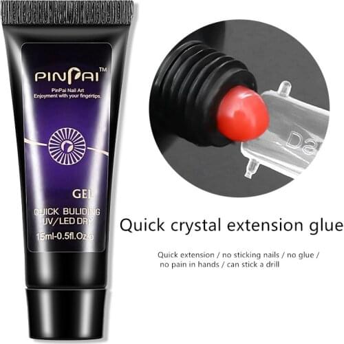 15ml Nail Extension Gel Acrylic Nail Model Phototherapy Gel UV Glue Crystal Extens polish Gel For Nail Art Paint Manicure Tool