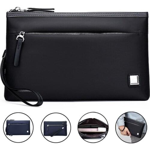 JNKET New Fashion Mens Oxford Clutch Handbag Zipper Long Wallet Business Bag Large Capacity Clutch Bag Detachable Wristlet