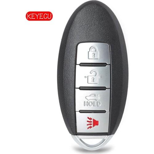 Keyecu Smart Keyless Entry Remote Control Car Smart Key Fob 4 Button for Nissan New Sunny 2007-2012