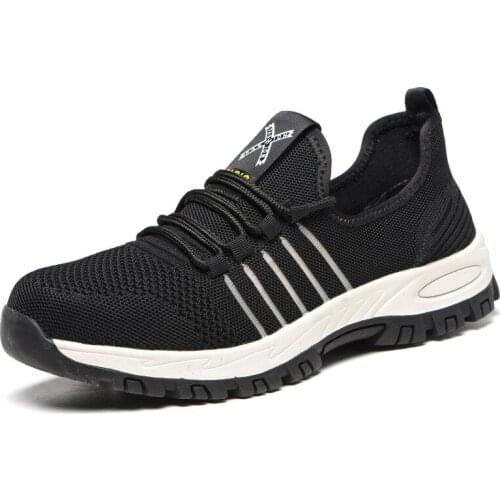 Summer Steel Toe Mens sneakers Outdoor Anti Slip Breathable Protective Work Shoes Boots Mens Puncture Proof Safety Shoes