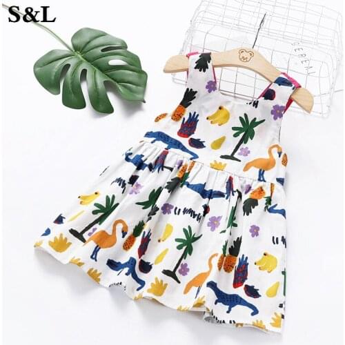 Summer Baby Girls Dress Tassel Dresses Cute Kids Party Dresses For Kids Girls Princess Dress Tops Clothes Cartoon Animals Платье