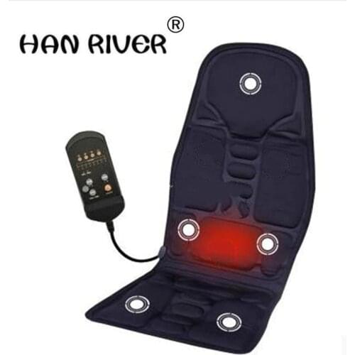 Heated Back Massage Seat Topper Car Home Office Seat Massager Heat Vibrate Cushion Back Neck Massage Chair Massage Relaxation