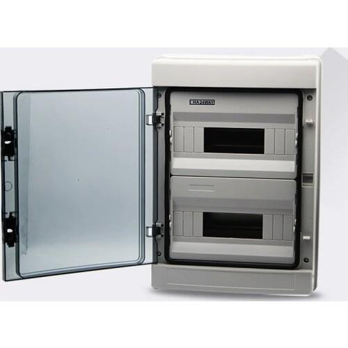 24 way mini circuit breaker box waterproof ip65 distribution box ABS Body and PC cover Transparent Light box HA-24way