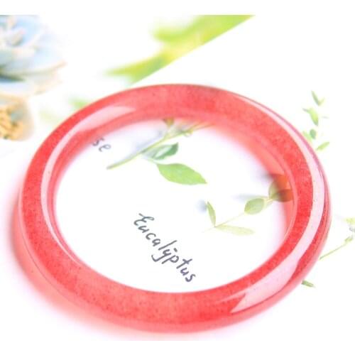 Natural stone red strawberry crystal quartz cuff bracelet Bangles fashion healing power stone charm jewelry for women