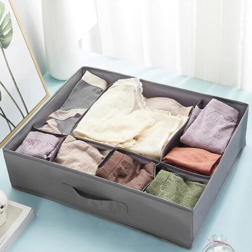 New Home Foldable Closet Organizer For Underwear Cotton Underwear Storage Box Socks Bra And Panties Drawer Organizer Drawers