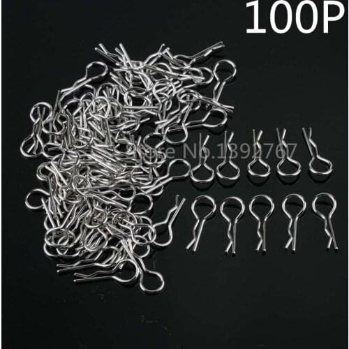 Wholesale 100Pcs/Pack Body Clips HSP Spare Parts 02053 For 1/10 1/16 1/18 Scale Models RC Car Redcat Himoto HPI Baby Toy