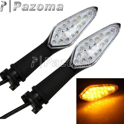 Pazoma 18LED Supermoto Turn Signal Light Indicators Blinker Flashers for Yamaha YZF R1 Fazer XJ6 YBR 125 250