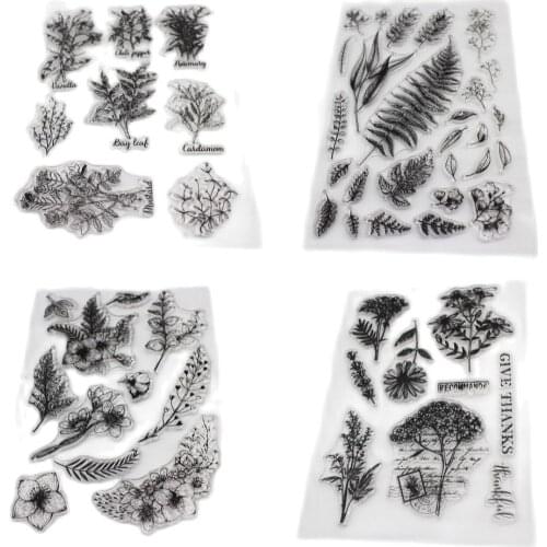 Leaves/flower/plants clear Transparent Stamps Rubber stamps Seal For Scrapbooking album card making craft stamps for Decoration
