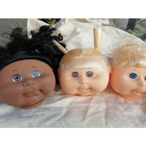 9cm Lovely cabbage patch kids baby head diy doll bounces back collects birthday gifts for girls