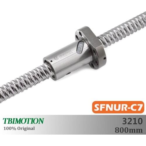 TBI Motion SFNU3210 SFU3210 C7 Ball Screw Professional end machining thread shaft 800mm High Precision long life span heavy load