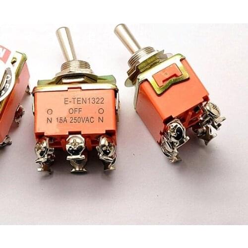 Toggle twist switch rocker switch E-TEN1322 6p 3 files 15A/250V (5pcs)