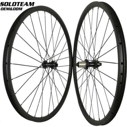 27MM*23MM XC/AM 29er 650B 26er carbon wheelset clincher tubeless Compatible mountain carbon mtb wheels soloteam carbon wheel