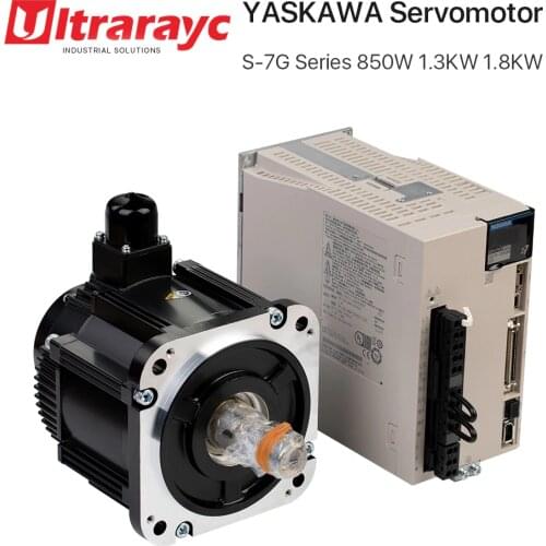 Ultrarayc Japan YASKAWA S-7G Servo Motor & Driver 850W 1.3kW 1.5kW With Holding Brake for Fiber Cutiing XY Axis or Other CNC