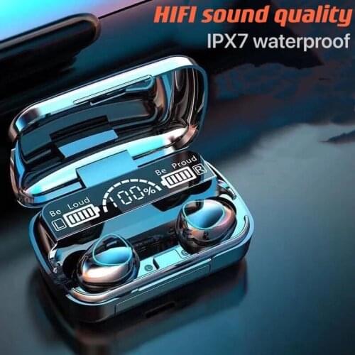 High Quality TWS IPX7 Waterproof Earphones Wireless Headphone 9D Stereo Sports Earbuds Headsets With Microphone