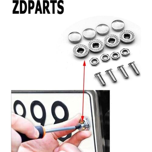 ZDPARTS 16X Car Styling License Plate Nuts Bolts Screw Cover For Hyundai i30 ix35 ix25 Solaris Tucson 2017 Mazda 3 6 cx-5 Subaru