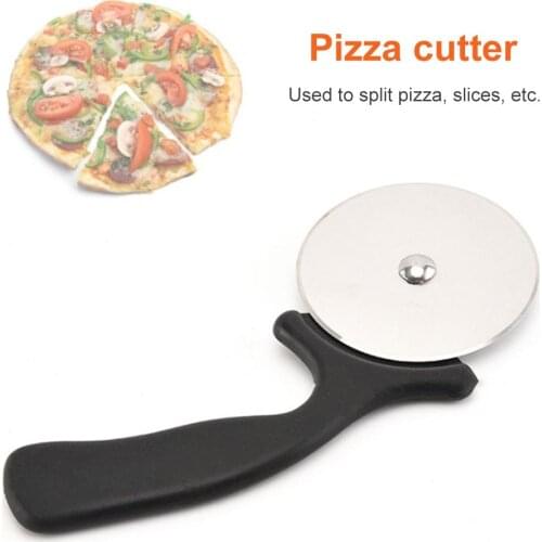 1PC Stainless Steel Pizza Cutter Idea Household Pizza Knife Cake Tools Wheel Use For Waffle Cookies Single Wheel Cut Tools