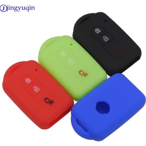 10pcs/lot 3 Button Silicone Rubber Car Remote Key Fob Shell Cover Case Holder For Nissan Qashqai X-Trail T31 Micra K12 2007 2017