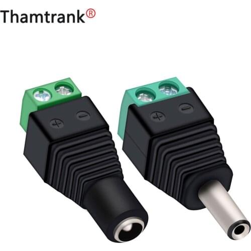 10pcs/lot 5.5mm*2.5mm Male/Female DC Power Jack Plug for CCTV Cameras Led Strip Light 5525 2 Poles Screw Terminal