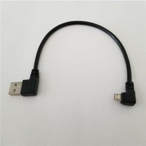 10pcs/lot 90 Degree Right Angle Direction USB Tpye A 5Pin Right Angle Micro B Male to Male Adapter Data Sync Charge Cable