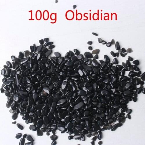 100g Beautiful Tumbled obsidian Crystal Stone specimen Gravel Wholesale lucky Healing