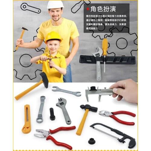 14 Pcs Set Construction Tool Set for Kids Child Career Training Activity Props Pretend Play Accessory