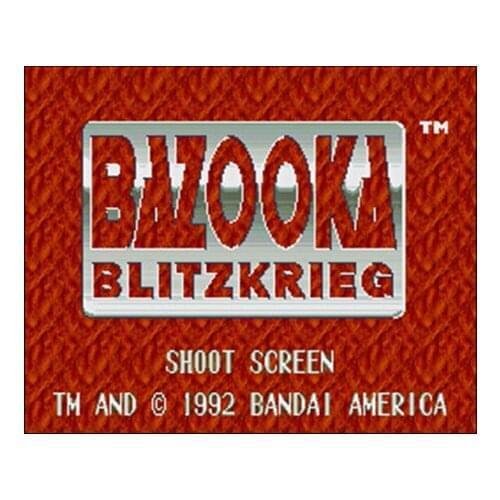 Bazooka Blitzkrieg USA Version 16 bit Big Gray Game Card For NTSC Game Player