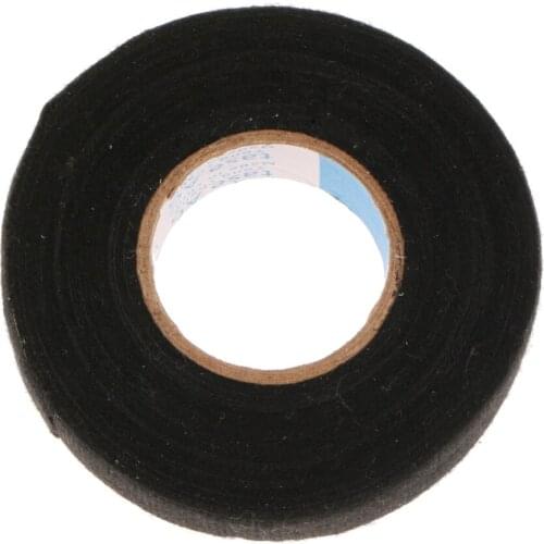 2 Rolls Black Wire Loom Harness Tape, High Temperature Resistant Automotive Wiring Harness Cloth Tape, 19mm x 15m