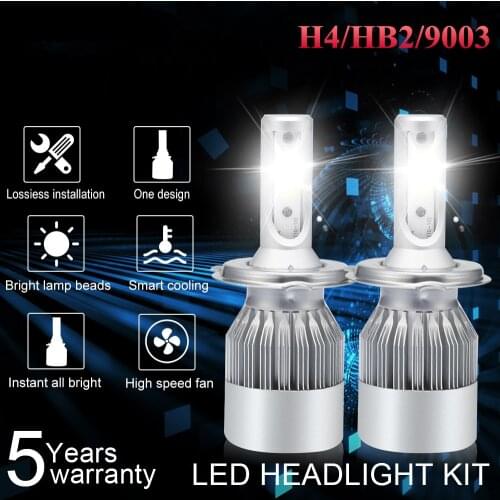 2Pcs 110W 9200LM H4 LED Headlight Bulbs Kit H7 H11 9005 9006 Car Hi/Lo Beam Bulbs 6000k 12V Car LED Light Headlight Lamps