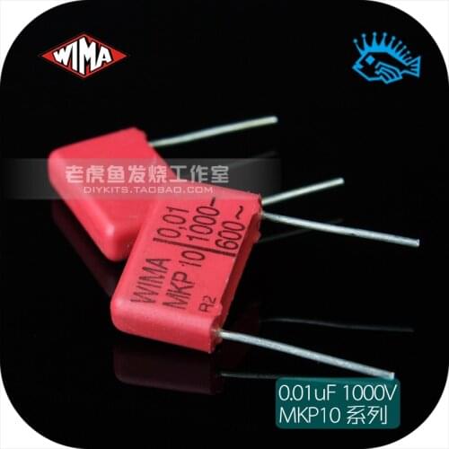 5pcs/50pcs 0.01uF 1000V MKP10 Series Weimar WIMA 103 / 10n New German copper feet