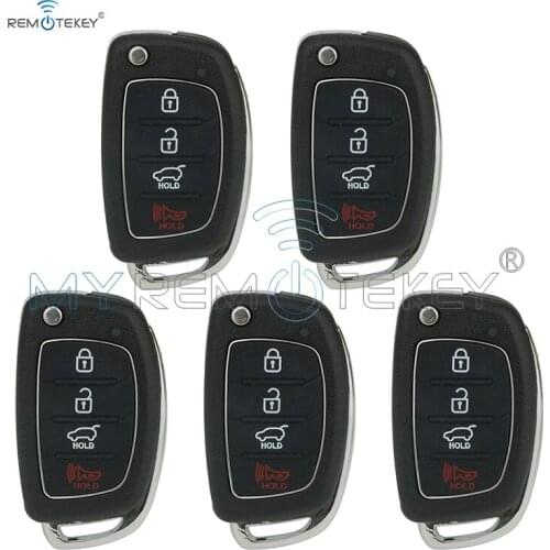 5pcs Flip key shell 2 button with panic auto key for Hyundai keyless entry remtekey