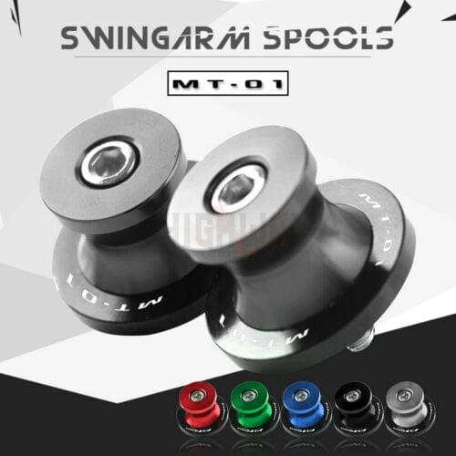CNC Aluminum Motorcycle Frame Swingarm Sliders Spools Stand Swing Arm Slider Screw For YAMAHA MT-01 MT01