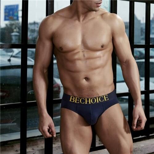Bechoice new mens triangle underwear cotton comfortable body shaping and hip lifting