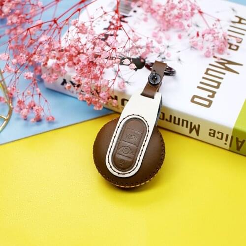 Car Keychain Suitable for Mini Key Case Cooper Countryman Mini Decorative Leather Handmade Key Cover