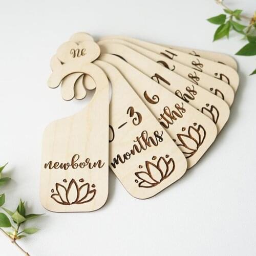 Baby Wood Closet Dividers New Mom Gift Baby Shower Gift Baby Organization Birth Stats Sign Photo Prop